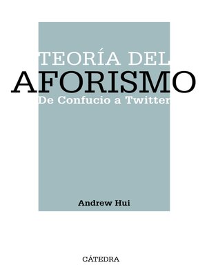 cover image of Teoría del aforismo